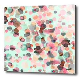 Pastel watercolor bubbles