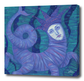 Melusina, Surreal Fantasy, Magical Creature, Mermaid Art