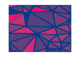 geometric triangle polygon shape abstract in pink and blue