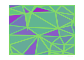 geometric triangle polygon shape abstract in green purple