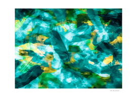 splash painting texture abstract in green blue yellow