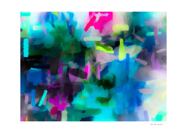 splash painting texture abstract in blue pink yellow