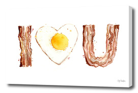 I Heart You Bacon and Egg