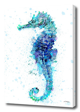 Watercolor Seahorse
