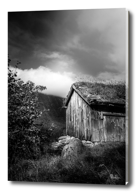 Old Mountain Cabin - Black & White