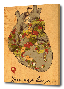 map of heart