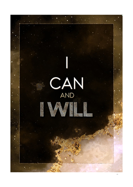 I Can and I Will Gold Motivational