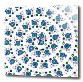 Spiral Colorful Geometric Flower Pattern