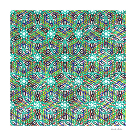 Intriguing Colorful Curves Symmetry Pattern