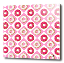 Pink and White Donut Heaven | Pop Art