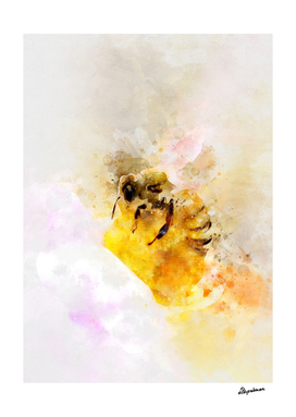 Bee Watercolor Art