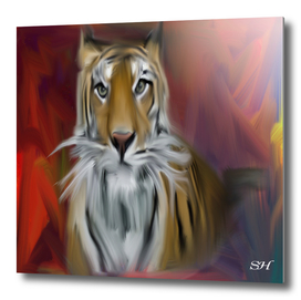 Digital Painting of a Tiger