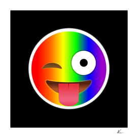 Winking Face with Tongue Emoji Gay | Pop Art