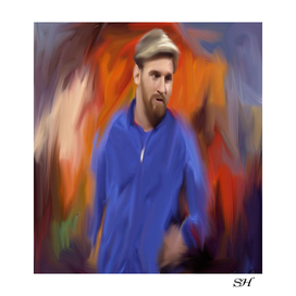 Lionel messi painting abstract