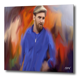 Lionel messi painting abstract