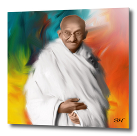 Mahatma gandhi painting abstract