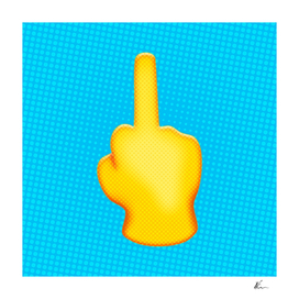 Middle Finger Emoji | Pop Art