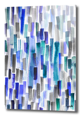 Blue brushstrokes watercolor