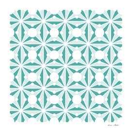 Abstract geometric pattern - green and white.