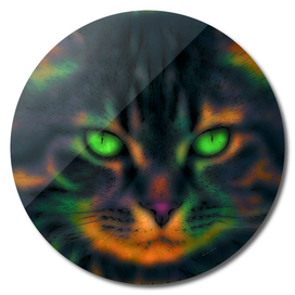 Stunning Green Eyes Pop Art Pet Cat