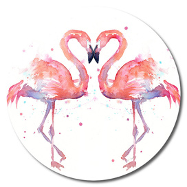 Flamingo Love Watercolor