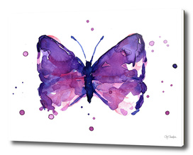 Purple Butterfly Watercolor