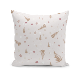 Cherry Blossoms And Ferns Pattern
