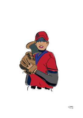 female baseball pitcher