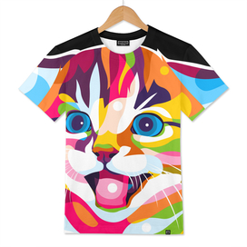 The Colorful Funny Cat Portrait