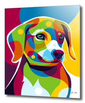 The Colorful Little Puppy Pop Art Style