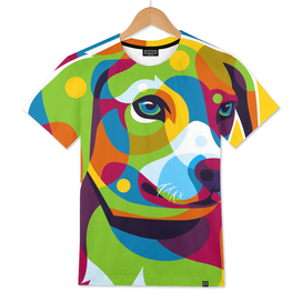 The Colorful Little Puppy Pop Art Style