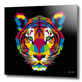 The Colorful Tiger Head
