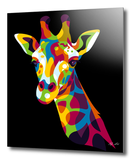 The Colorful Giraffe Head Pop Art Portrait