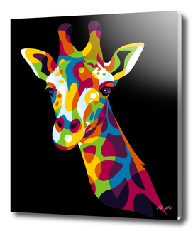The Colorful Giraffe Head Pop Art Portrait