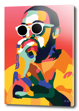 Mac Miller Inspired Pop-art Tribute Music Poster, Wall Art