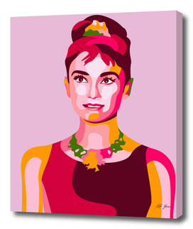Audrey Hepburn Poster Print, Pop Art Style Wall Art