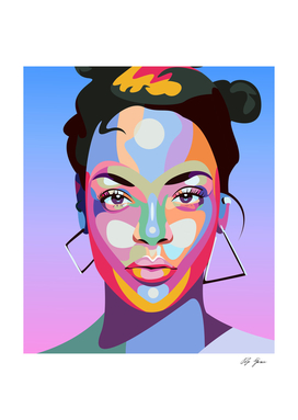 Rihanna Poster Prints, Pop Art Wall Art, Music Art Poster