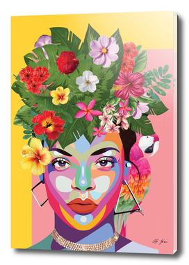 Rihanna Poster Print, Frida Kahlo Art, Large Poster Wall Art
