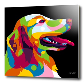 The Colorful Labrador Dog Inside Pop Art Style