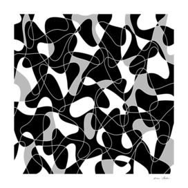 Abstract pattern - black, gray and white.