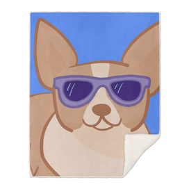 Cool Corgi with Sunglasses