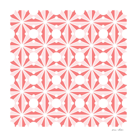 Abstract geometric pattern - pink and white.