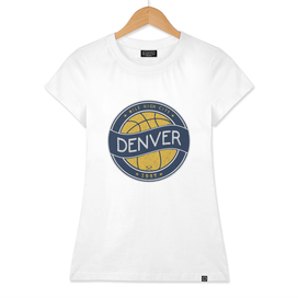 Denver basketball vintage logo navy
