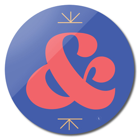 Candy Ampersand - Blue & Red