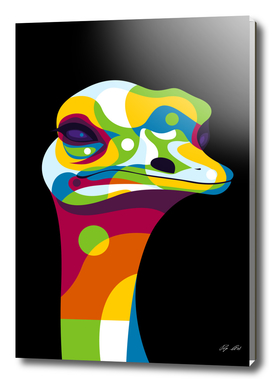 Ostrich Head Pop Art