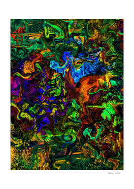 Unique Geode Chasm Alcohol Ink Digital Abstract Painting