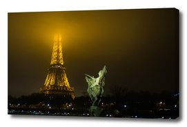 Eiffel tower by night