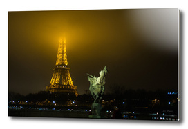 Eiffel tower by night