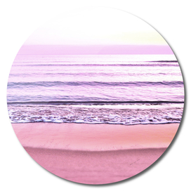Minimal rose sunset beach