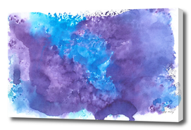 Watercolor Aqua and Purple Pattern